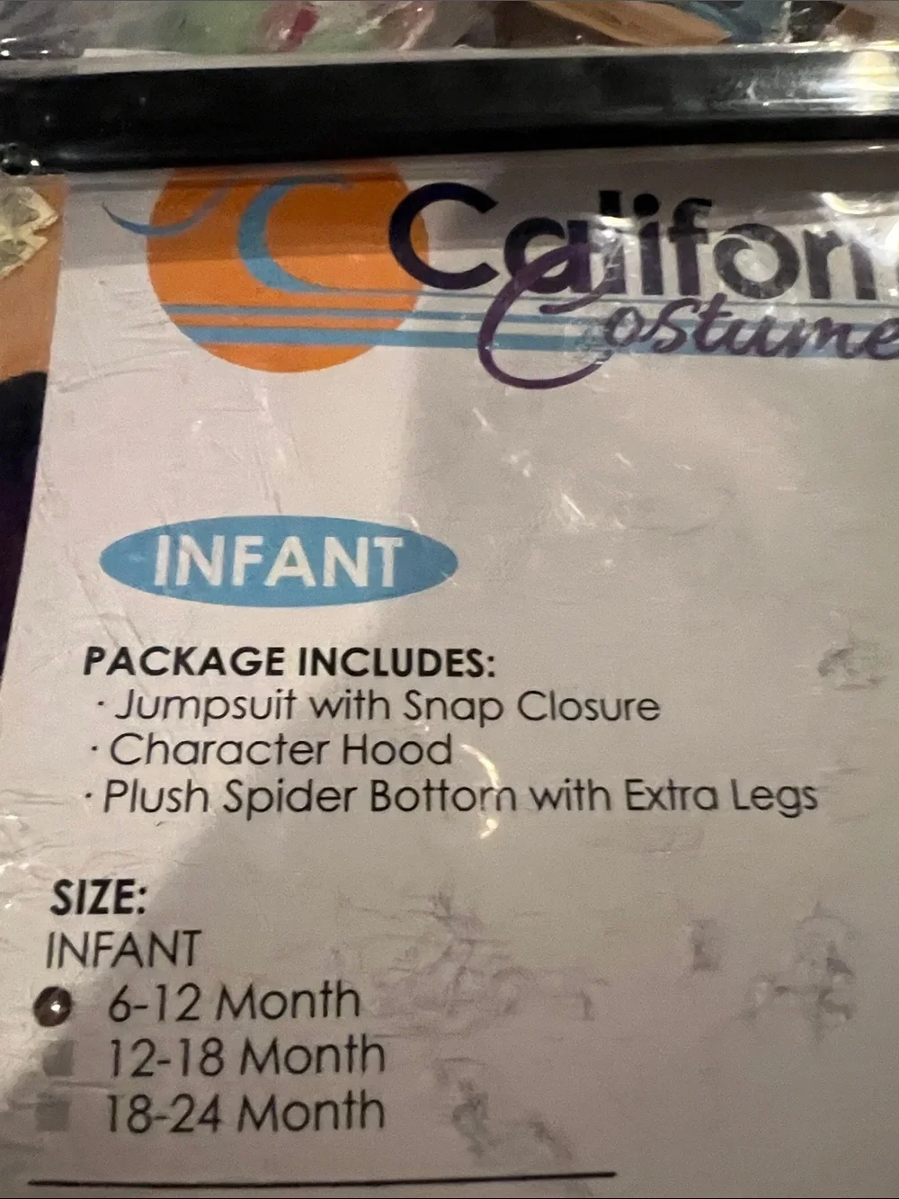 California Costumes Purple and Black Infant Spider Costume 6/12 month